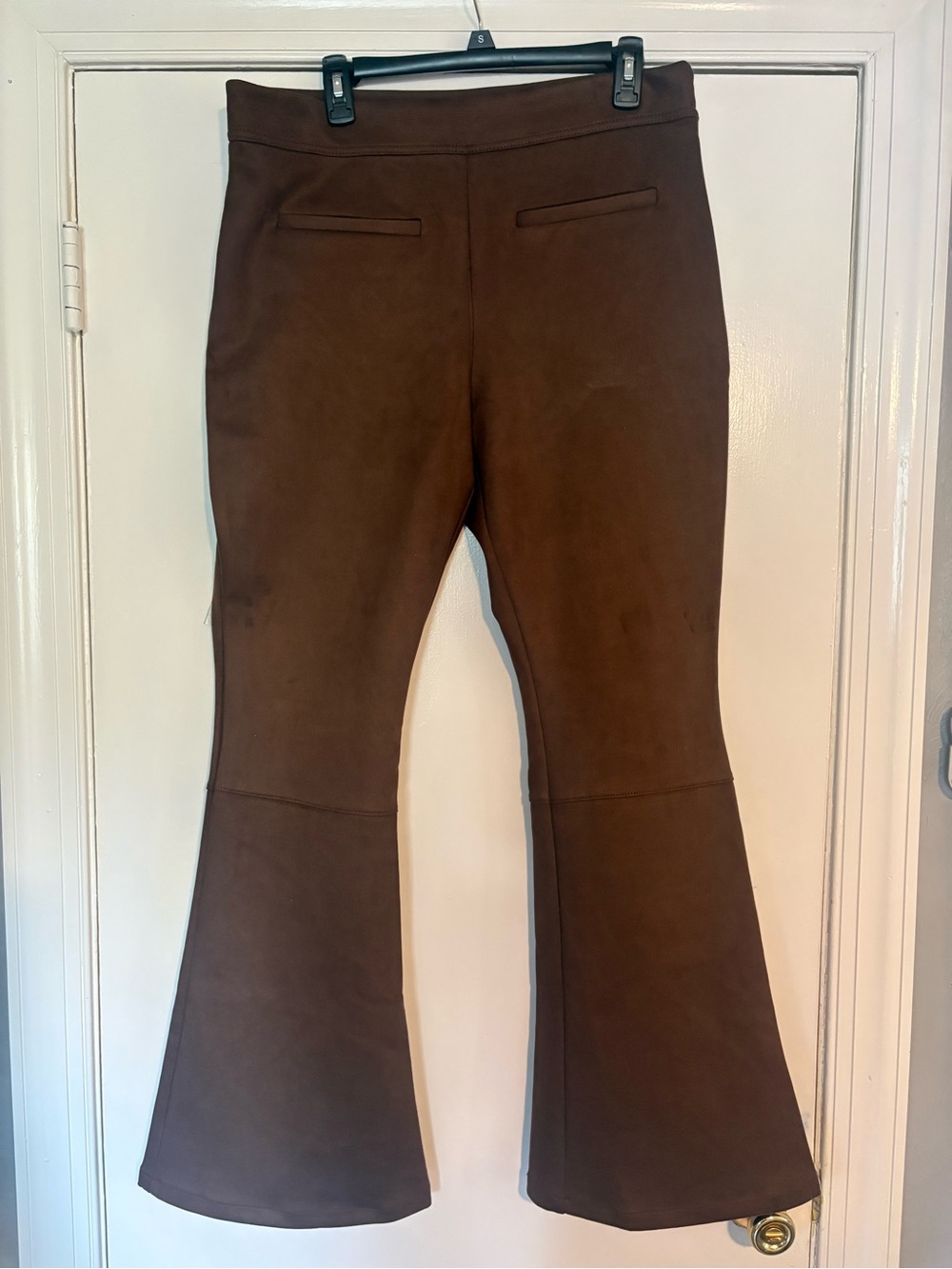Anthropologie Chocolate Brown Flare Bell Bottom Pants L 70s Y2K